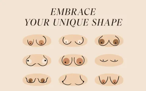 Illustrazione che celebra ogni tipo di seno, mostrando diverse forme e dimensioni in un'esplosione di unicità.