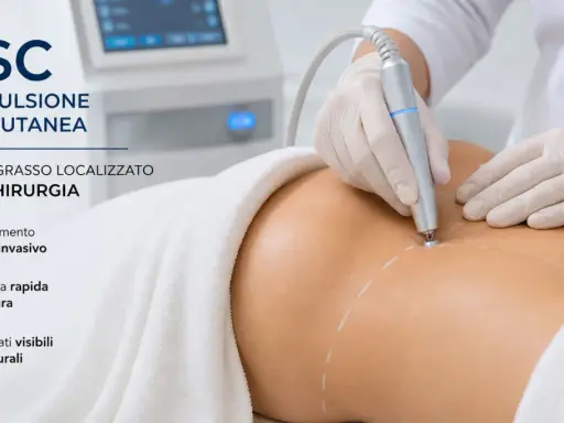 Trattamento LESC per la rimozione del grasso addominale senza intervento chirurgico. Lipoemulsione sottocutanea mini-invasiva per risultati visibili e naturali.