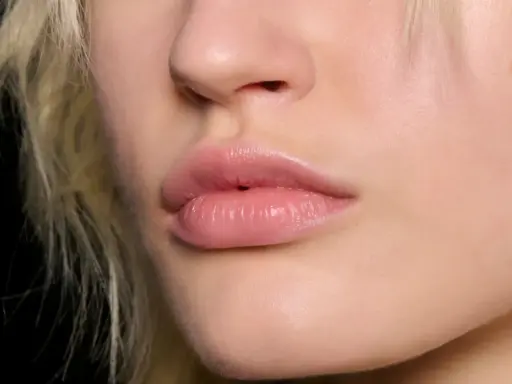 Labbra piene e luminose, effetto filler labbra naturale.