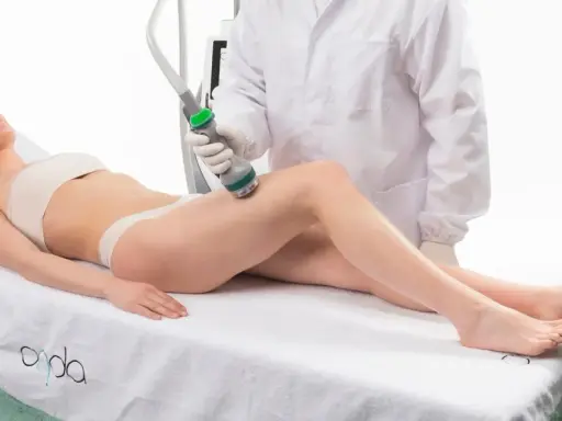 Trattamento estetico con tecnologia onda coolwaves per rimodellare il corpo.