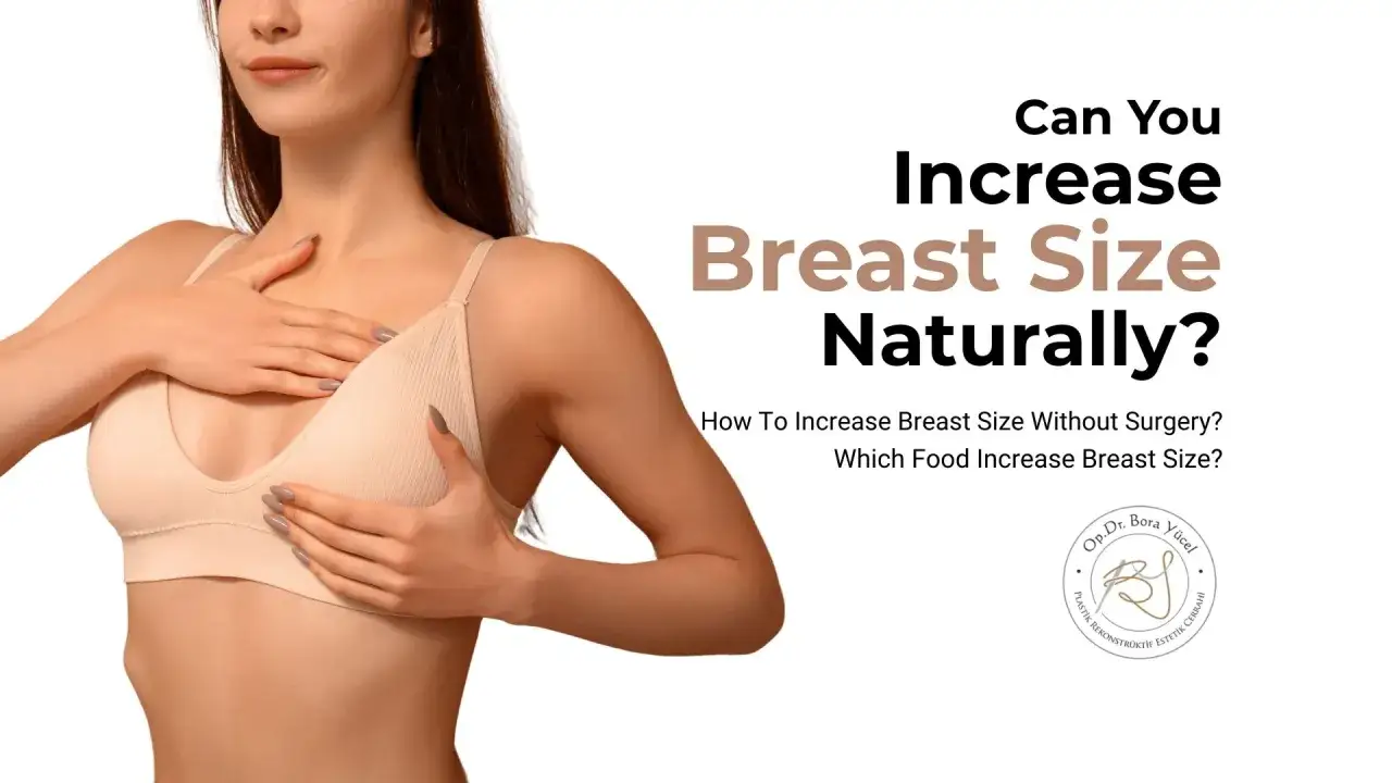 Donna con mani sul seno, testo su come aumentare il seno naturalmente, con focus su seno asimmetrico rimedi naturali.
